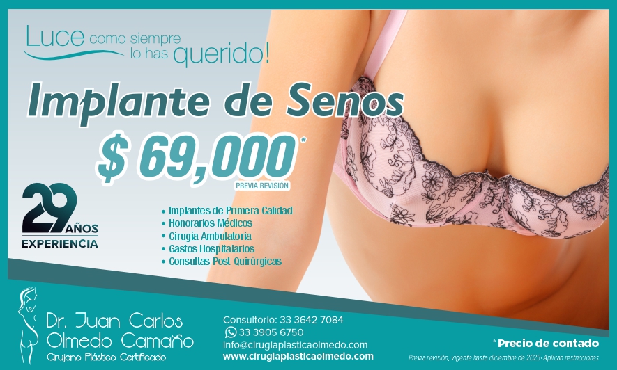 Precio Cirugia de Implante de Senos